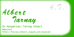 albert tarnay business card